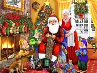 Слагалица Knitting Santa