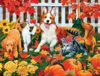Jigsaw Puzzle Collectors of leaves