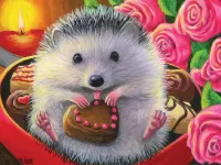 Puzzle Happy hedgehog