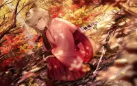 Слагалица Saber Sakura in the fall