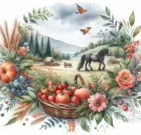 Jigsaw Puzzle Rural landscape