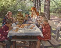 Слагалица The family at the table