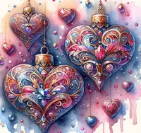 Jigsaw Puzzle Hearts