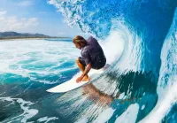 Quebra-cabeça Surfer and wave
