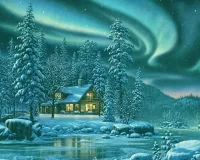 Jigsaw Puzzle Northern lights