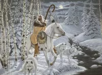 Rätsel The shaman on a horse
