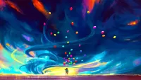 Quebra-cabeça Balloons and the sky