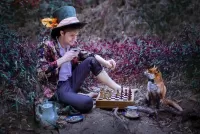 Puzzle Hatter and Fox