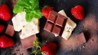 Puzzle Chocolate and strawberry
