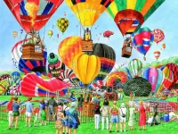 Jigsaw Puzzle Air-balloons show
