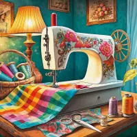 Jigsaw Puzzle Sewing machine