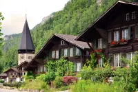 Puzzle swiss houses