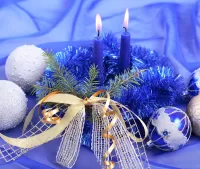 Jigsaw Puzzle Blue candles