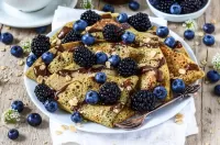 Jigsaw Puzzle Blue berries and sauce
