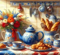 Quebra-cabeça Chaleira azul