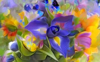 Rompecabezas Blue flower