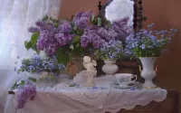 Zagadka Lilac and forget-me-not