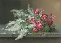 パズル Lilacs and roses