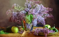 Jigsaw Puzzle Lilacs and apples