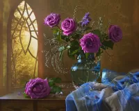Quebra-cabeça Lilac roses