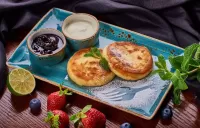 パズル Cheesecakes and berries