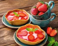 Jigsaw Puzzle Sweet with strawberries