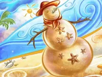 Jigsaw Puzzle Snowman of sand