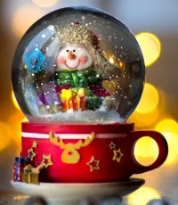 Puzzle Snowman in a ball