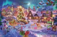 Jigsaw Puzzle Snowy Christmas Eve