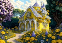 Puzzle sunny house