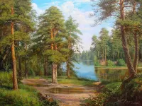 Jigsaw Puzzle Pine forest