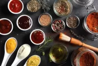 パズル Sauces, spices and condiments