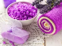 Jigsaw Puzzle SPA with lavender