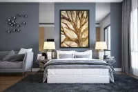 Zagadka Bedroom with painting