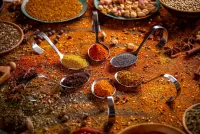 Puzzle Spices in spoons