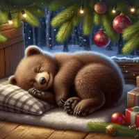 Puzzle Sleeping bear cub