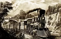 Quebra-cabeça Vintage steam train