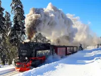 Quebra-cabeça Old steam-train