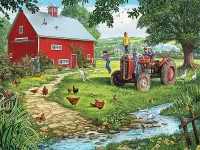 Jigsaw Puzzle Stariy traktor