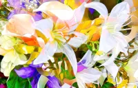 Quebra-cabeça glass lilies