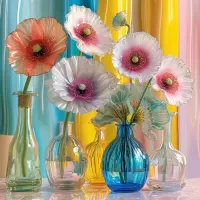 Jigsaw Puzzle Glass flowers