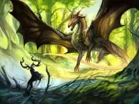 Jigsaw Puzzle Dragon the forest guardian