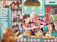 Jigsaw Puzzle Cooking with grandma