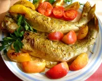 Zagadka Pike-perch in vegetables