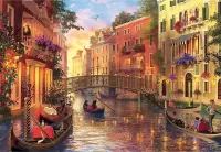 Quebra-cabeça Sunset in Venice