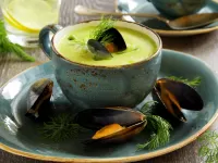 Слагалица Mashed soup with mussels