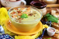 Слагалица Puree soup with breadcrumbs