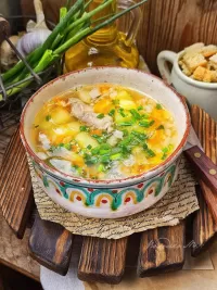 Quebra-cabeça Soup with croutons