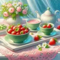 ジグソーパズル 新鮮なイチゴ