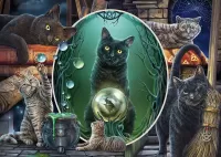 Jigsaw Puzzle Mysterious cats